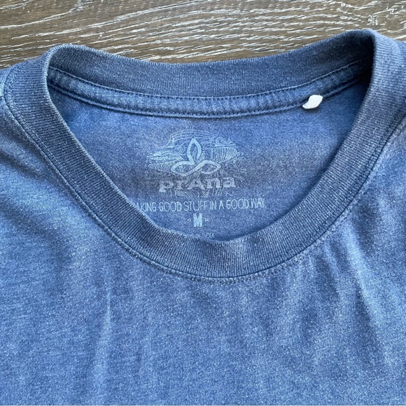 Prana Men's Crew T-Shirt, Denim Heather, Size Medium - Picture 3 of 4
